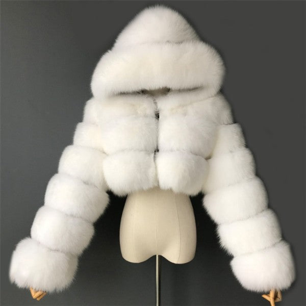 Cali Cropped Faux Fur Coat